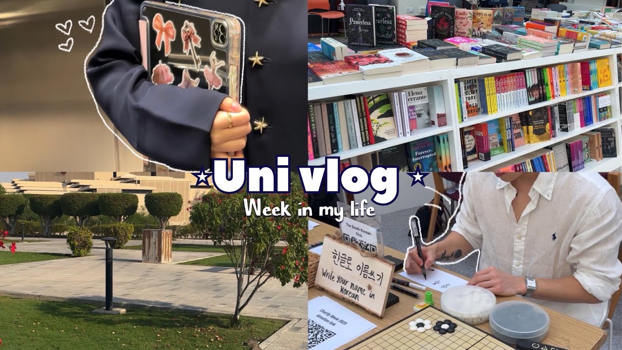 Week at Qatar Uni vlog📚studying+charity week