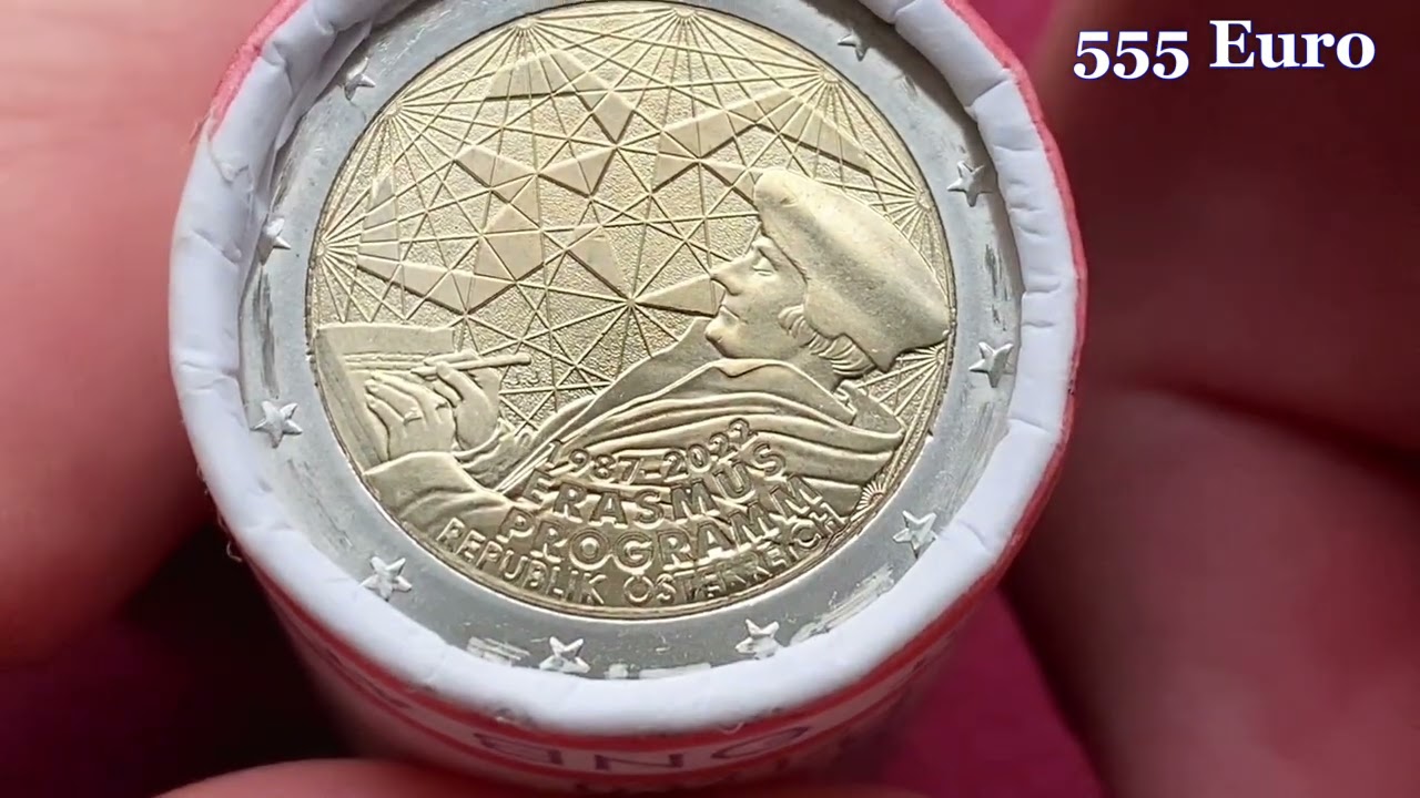 Österreich 2 euro 2022 Austria Erasmus commemorative coins 1.000.000 defect UNC money