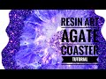 Resin Art Agate Coaster Tutorial - easy project that gets great results creating something special