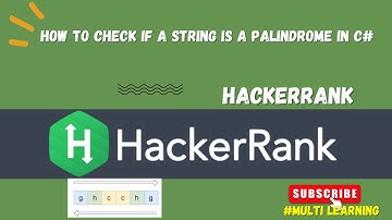 How to Check if a String is a Palindrome in C#