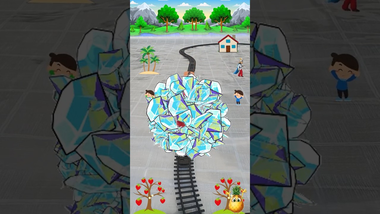 Pineapple shatter on the railway track 