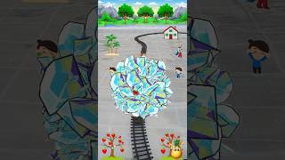 Pineapple shatter on the railway track #train #pineapple #shatter #shortsfeed