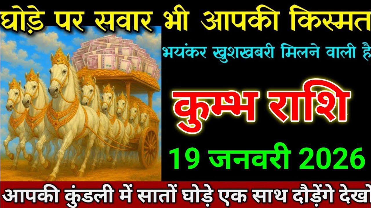 कुंभ राशि 18 जनवरी 2026 घोड़े पर सवार हुई किस्मत अब किसी का बाप भी रोक नहीं पाएगा। Kumbh Rashi 