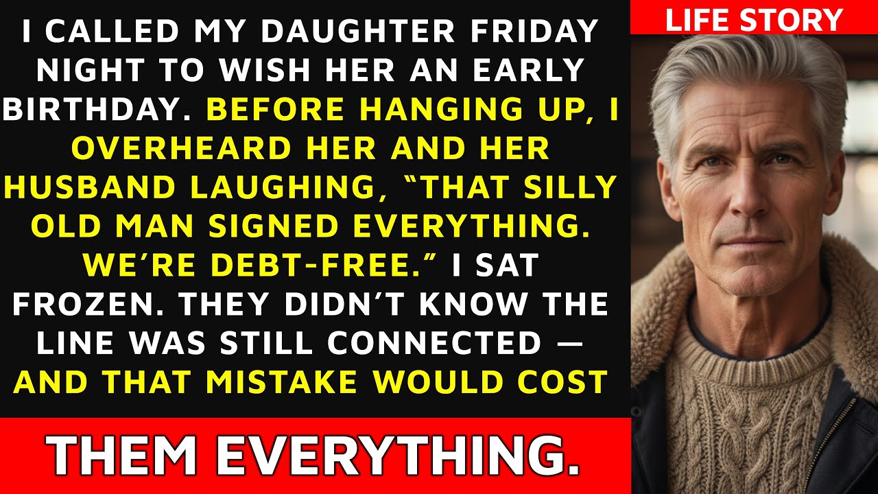 Before I Hung Up, I Overheard My Daughter And Her Husband Laughing: “The Old Man Signed Everything.