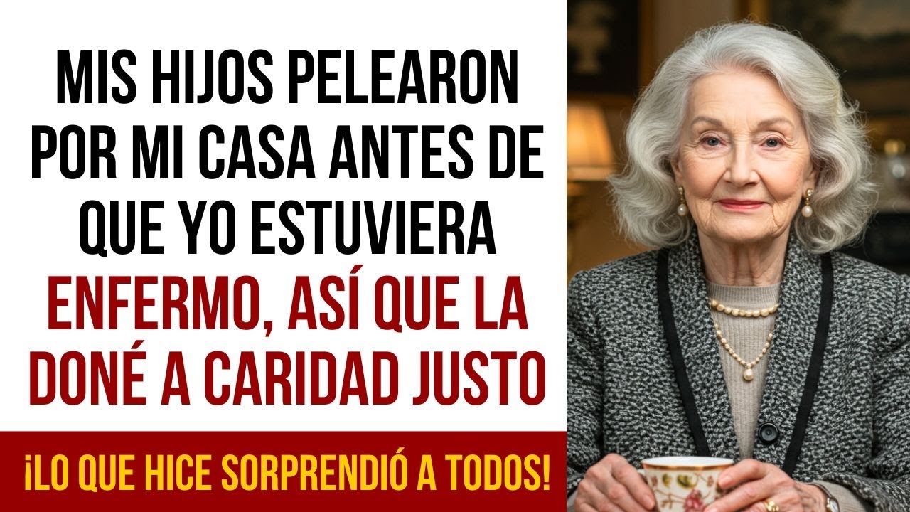 Mis hijos pelearon por mi casa antes de que yo estuviera enfermo, así que la doné a caridad justo