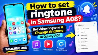 🎶 How to set ringtone in Samsung A08 Set video ringtone & Change ringtone in Galaxy A08