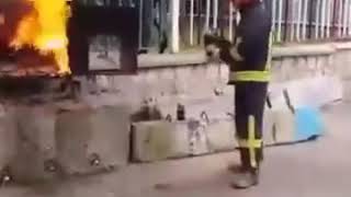 This is how to kills fire with coke and pepermint candy