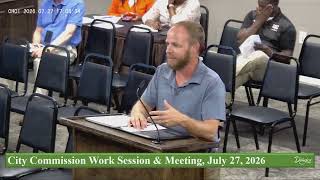 City Commission Work Session and Meeting 07-27-2026