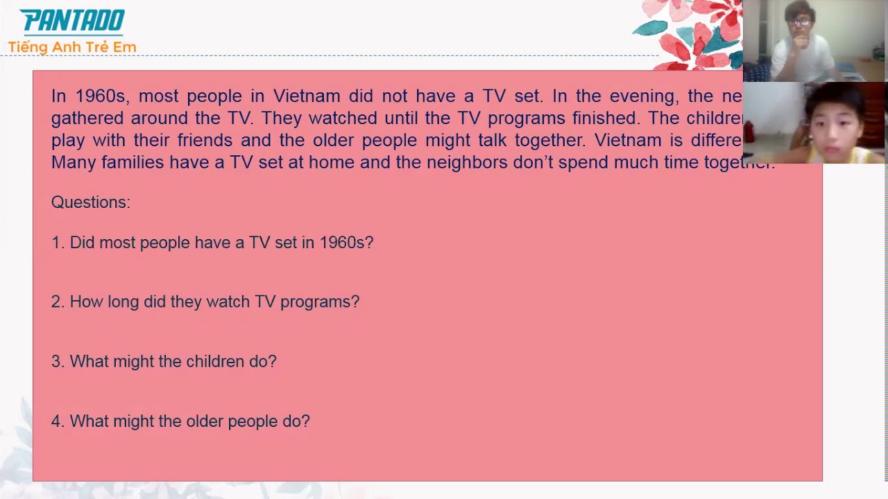 PANTADO ENGLISH CENTER Complete the first test: Reading and Writing Skills GRADE 7