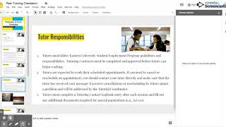 Peer Tutoring Orientation - Google Slide 4