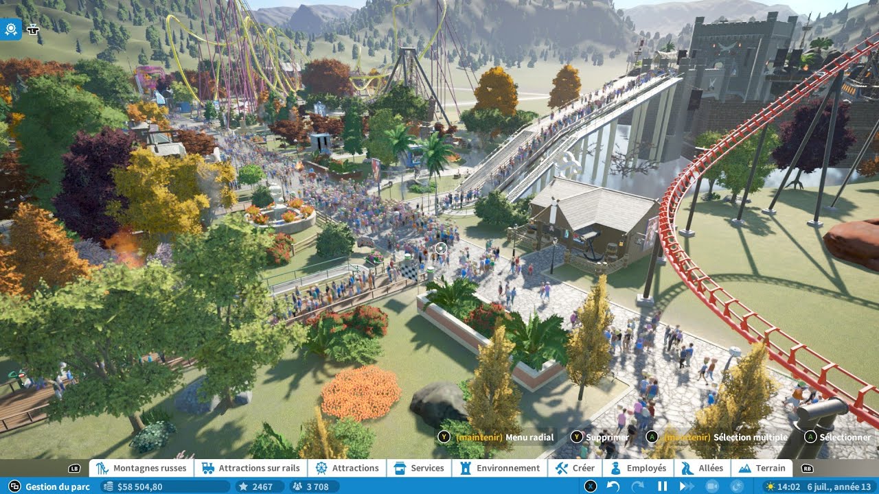 Planet Coaster Nice park ( block by Oswald ) ...