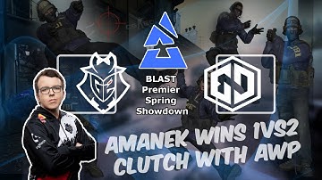 AmaNEk wins 1vs2 clutch with AWP, G2 vs Endpoint, BLAST Premier Spring Showdown