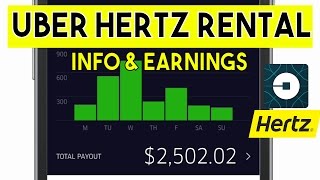 UBER Hertz Rental Car, How Much I Earned In A Week And Month