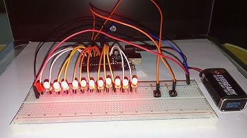 LED Running Light Patterns using Two Push Buttons