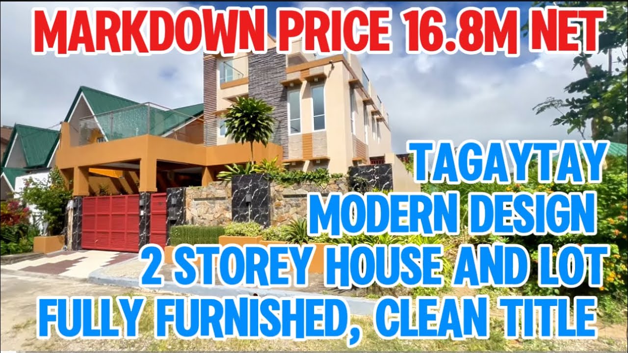 NOV-916-26 NEW VIDEO MARKDOWN PRICE! Tagaytay modern design house and lot Fully furnished