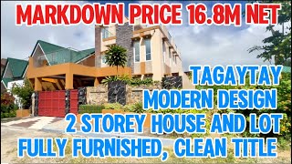 NOV-916-26 NEW VIDEO MARKDOWN PRICE! Tagaytay modern design house and lot Fully furnished