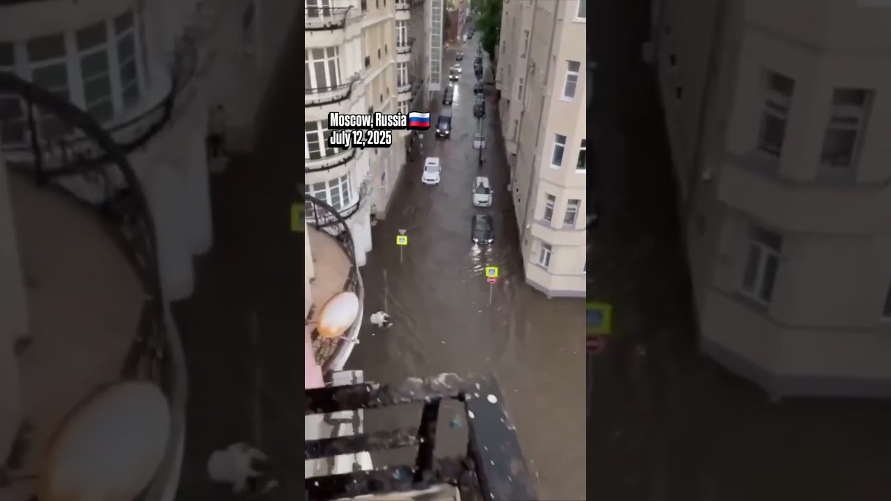 Central Moscow Russia Flooded After Severe Rainfall Nearly 25 Of Monthly Rain Hit In ONE DAY 