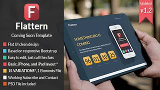 Flattern - Responsive Coming Soon Template | Themeforest Website Templates and Themes