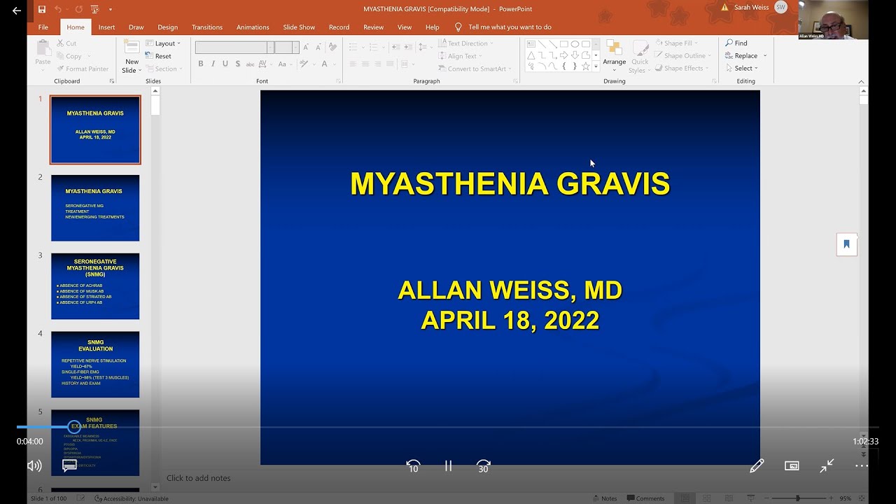 Seronegative MG with Dr. Allan Weiss and the MGA