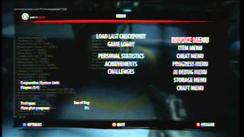 Dead Island Riptide Developer Menu (ISO) (XBOX 360)