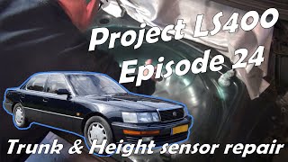 Project Lexus LS 400 - Episode 24 Ride height sensor repair and fixing the spare wheel tub