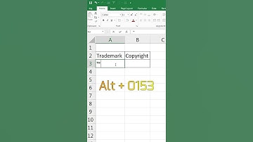 #shorts || how to insert trademark and copyright symbol in excel | excel shortcut keys || #excel