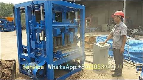 QT4-24 block machine producing zig-zag pavers for customer in Kenya.