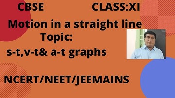 s-t, v-t and a-t graphs || kinematics || class11 || motion in a straight line