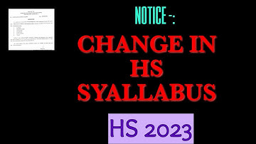 Change In Hs Syallabus for 2023 || Ahsec | Assam Board
