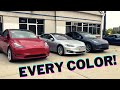 Checking out every Model Y color!