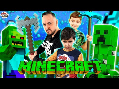 ПАПА РОБ И ЯРИК В ШКОЛЕ МАЙНКРАФТ + ПАПА РОБ И ЭРИК ИГРАЮТ В MINECRAFT НА ПАПА ДОМА!