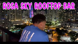 ROSA SKY ROOFTOP MIAMI AFTER PAPI STEAK IN A 2023 PORSCHE 911 TURBO