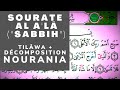 Sourate al al sabbih  lecture  dcomposition selon la mthode nourania  