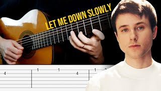 LET ME DOWN SLOWLY Guitar Tabs Tutorial (Alec Benjamin) Resimi