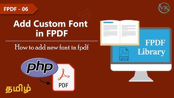 How to use custom font in  FPDF in Tamil