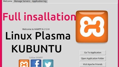 Xampp Web Server Install on Linux debian Plasma Desktop