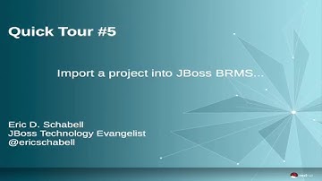 Quick Tour #5: How to import a project into JBoss BRMS