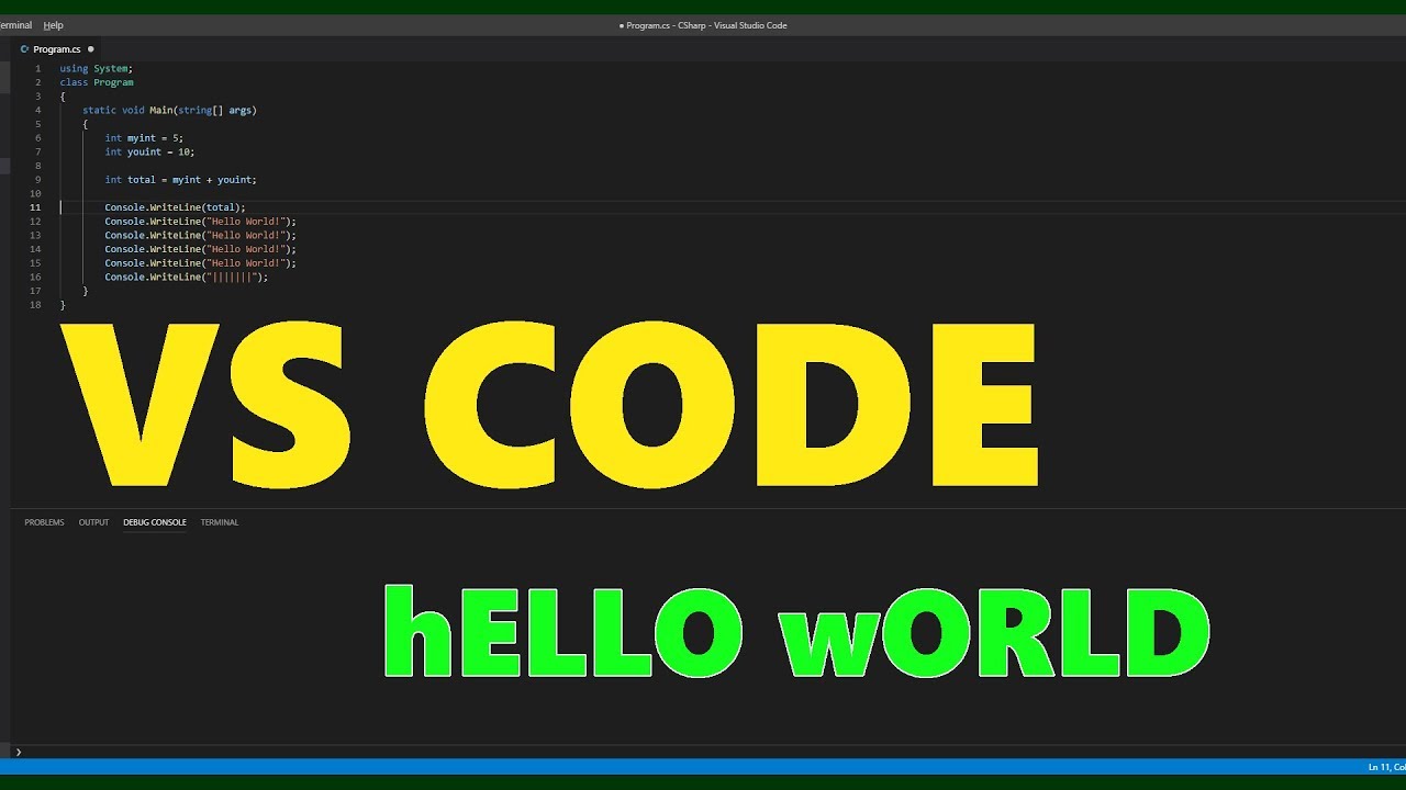 Visual Studio Code C Beginner Tutorial Hello World Youtube