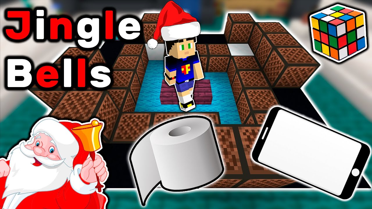 Jingle Bells BUT played with RANDOM OBJECTS - Note block organ cover ...