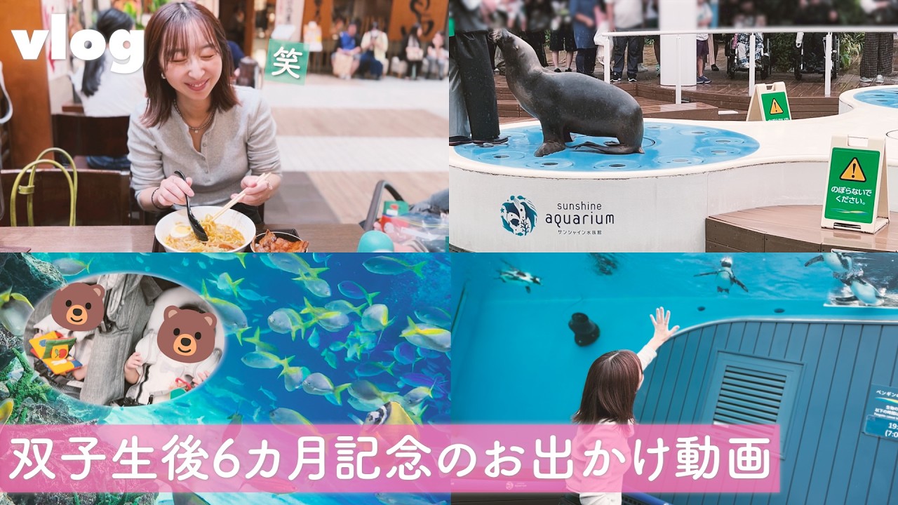 【vlog】双子生後6カ月記念のお出かけ動画【飯田里穂】