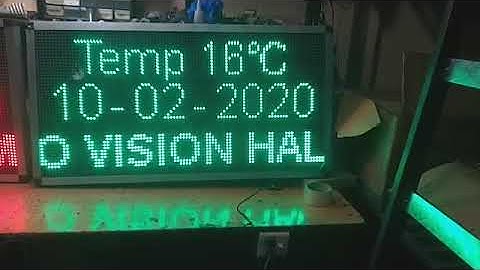 Temperature/clock / Date/moving display on P10 panels