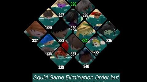 Squid Game Elimination Order but with NPCS! (326-340)
