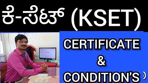 #KSET certificate & it