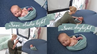 Newborn Photoshoot - Natural DAYLIGHT versus studio light (SPEEDLITE SOFTBOX) baby photography