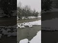 صوت مياه النهر مع تساقط الثلوج.. The sound of the river with falling snow ❄️