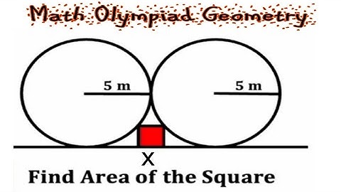 2 Circle 1 Square Finding the Area? Math Olympiad Question