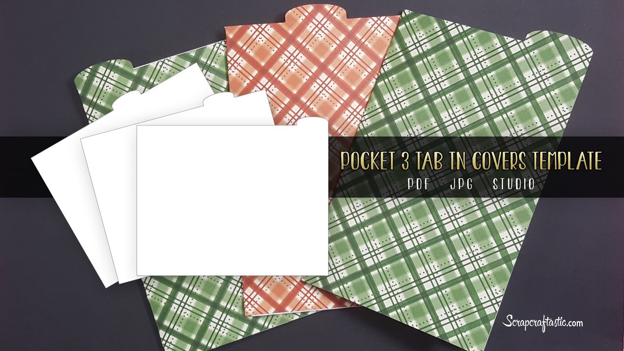3 top tab pocket field note travelers notebook cover template demo notebook cover template