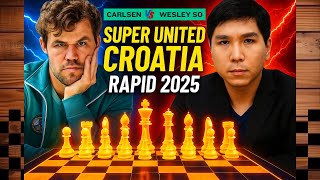 : Magnus Carlsen vs Wesley So | SuperUnited Croatia Rapid 2025 | English Opening Masterclass