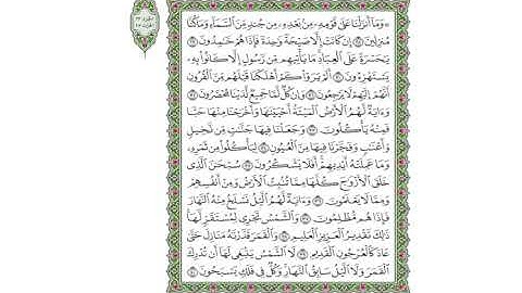 سورة يس من الآية (28) حتى الآية (40)