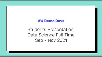 Data Science Immersive Course - Remote Demo Day